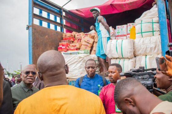 Gov. Alia Hands Over Truck Of Diverted Relief Materials To EFCC/ICPC