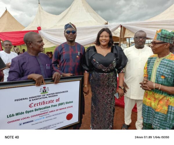 Alia Calls On Benue People To Imbibe A Culture Of Safe Water, Sanitation And Hygiene Practices